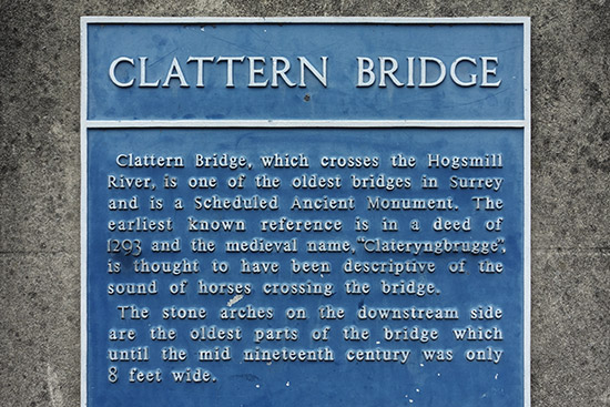 Clattern Bridge plaque
