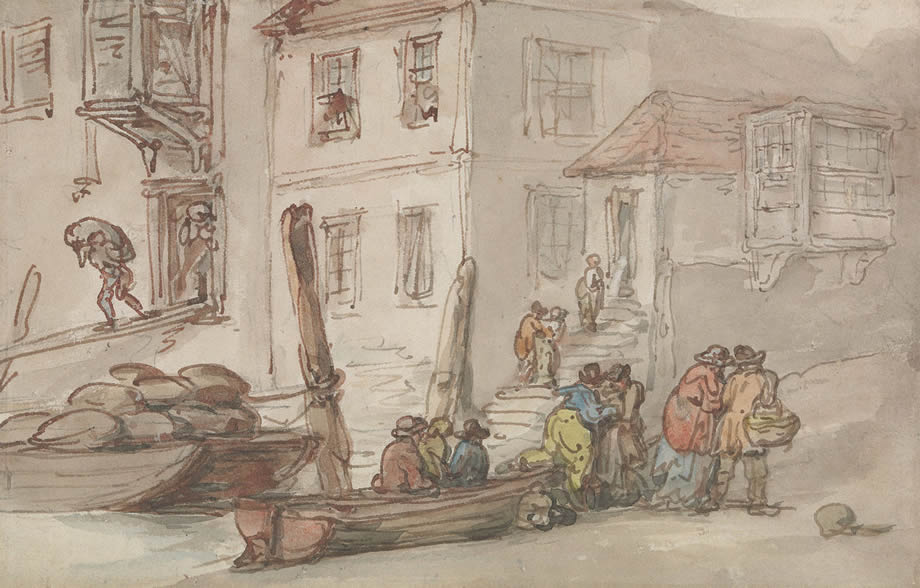 Wapping Old Stairs by Thomas Rowlandson.