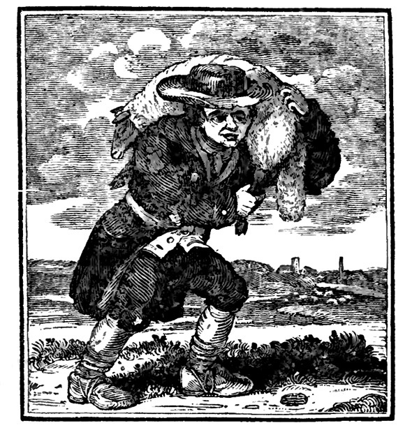 Mr. Dancer carrying a dead sheep